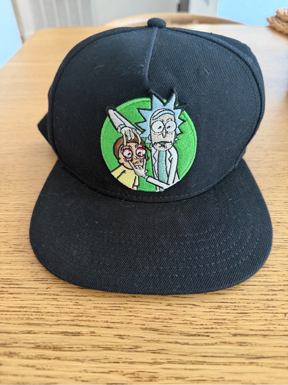 Rick and Morty Embroidered Black Snapback Hat